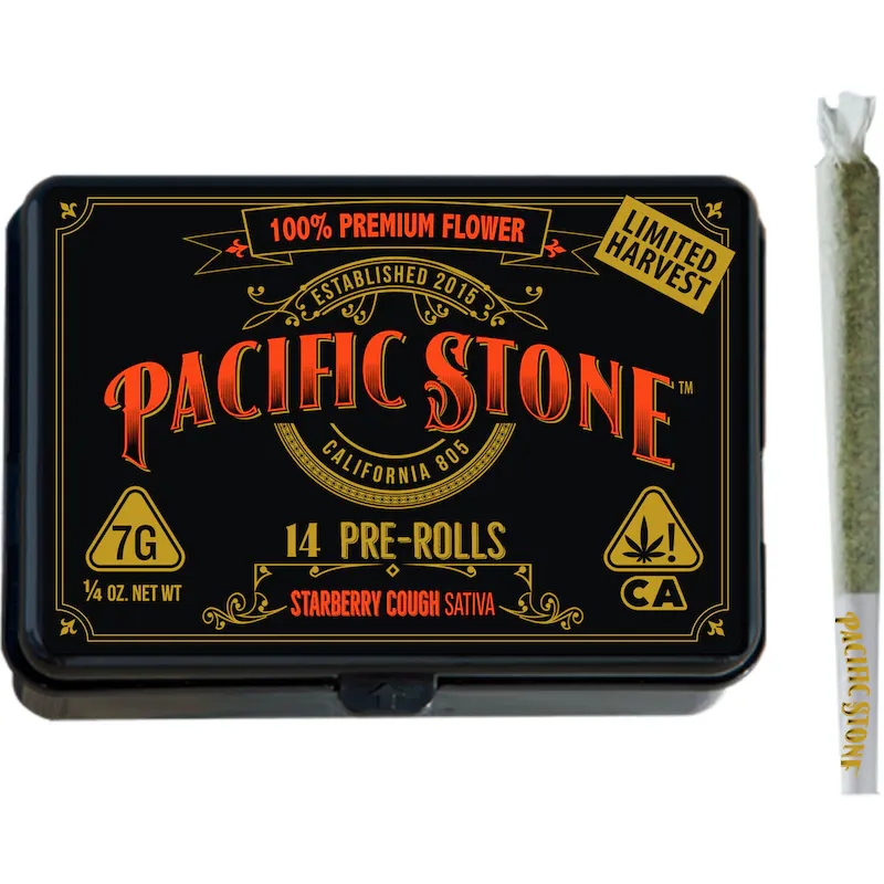 PACIFIC STONE | StarBerry Cough – 14 Sativa Pre Rolls – Pack