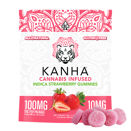 KANHA | Strawberry – Indica Gummies – 100mg
