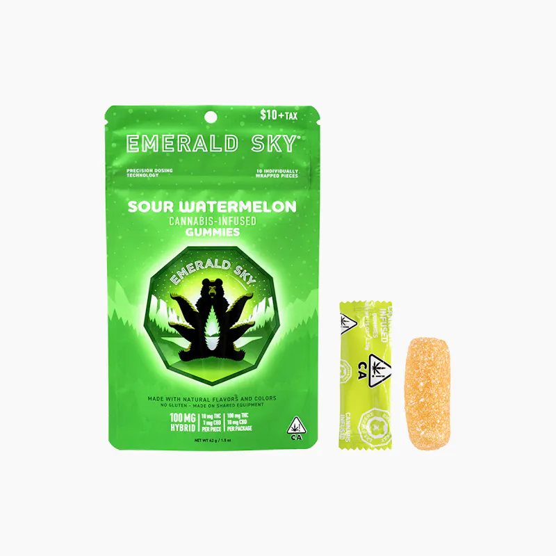 EMERALD SKY | Sour Watermelon Gummies – 100mg