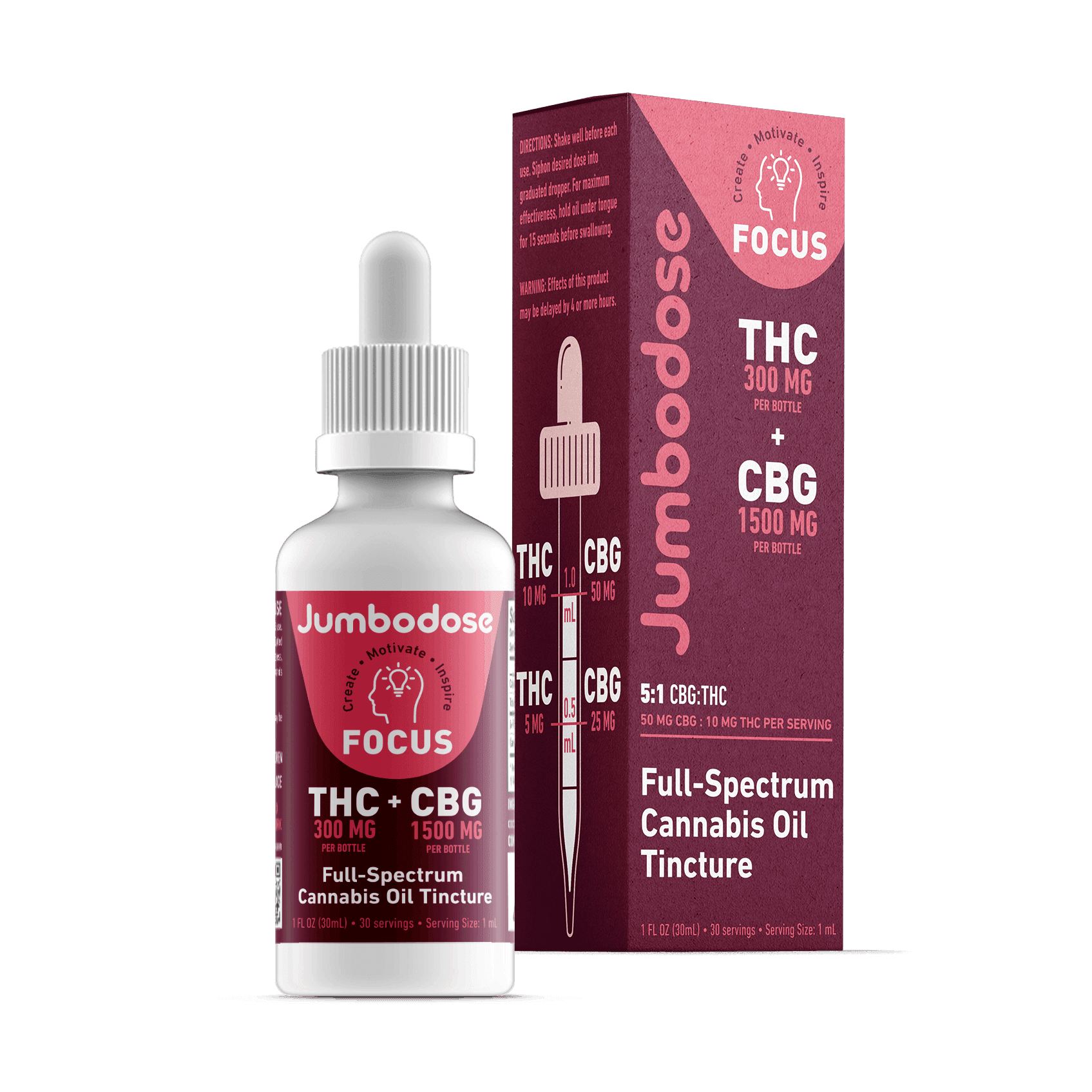 Focus • Tincture • 5:1 CBG:THC • 30mL • Jumbodose